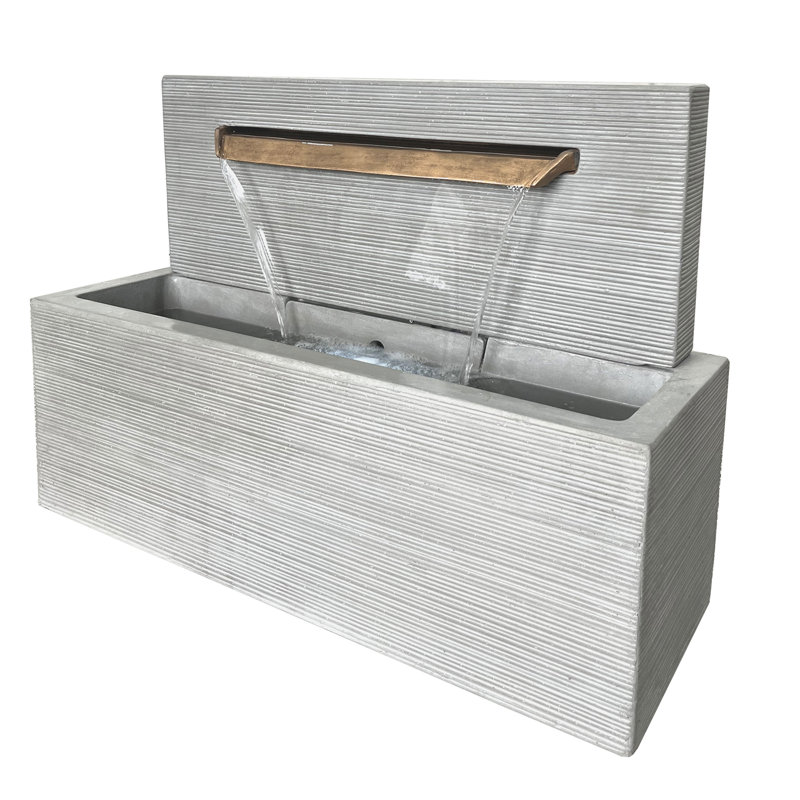 TruCast Palisades Fountain with Light, Light Gray