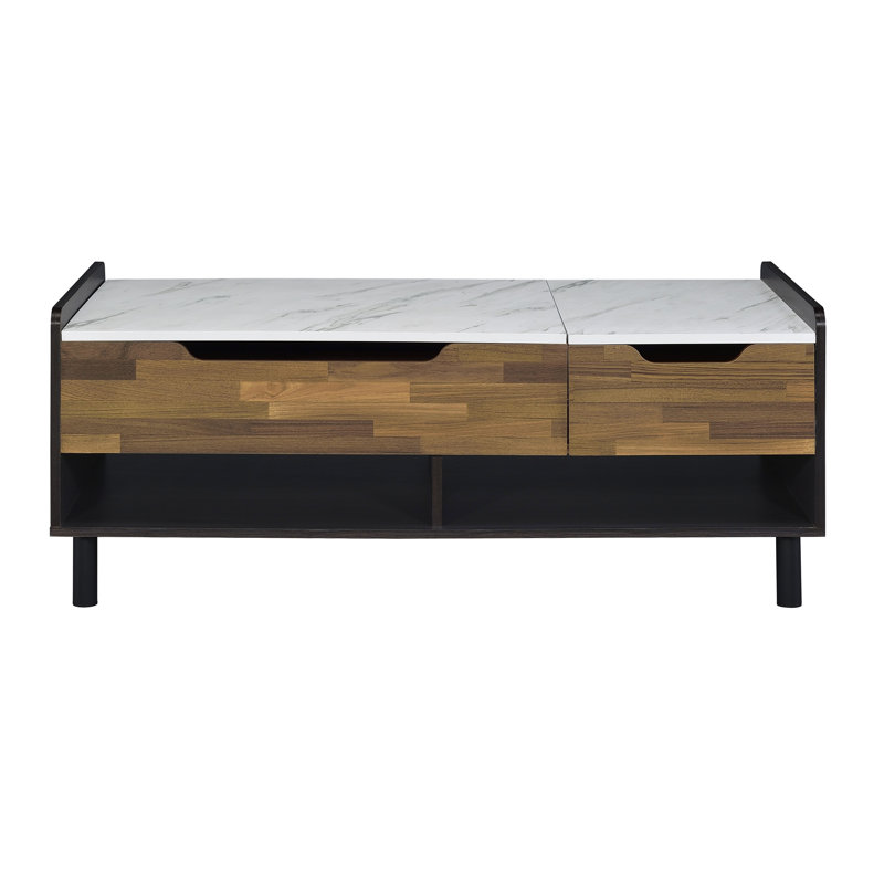 Rectangular Coffee Table With Lift Top, Modern Style Table For Indoor