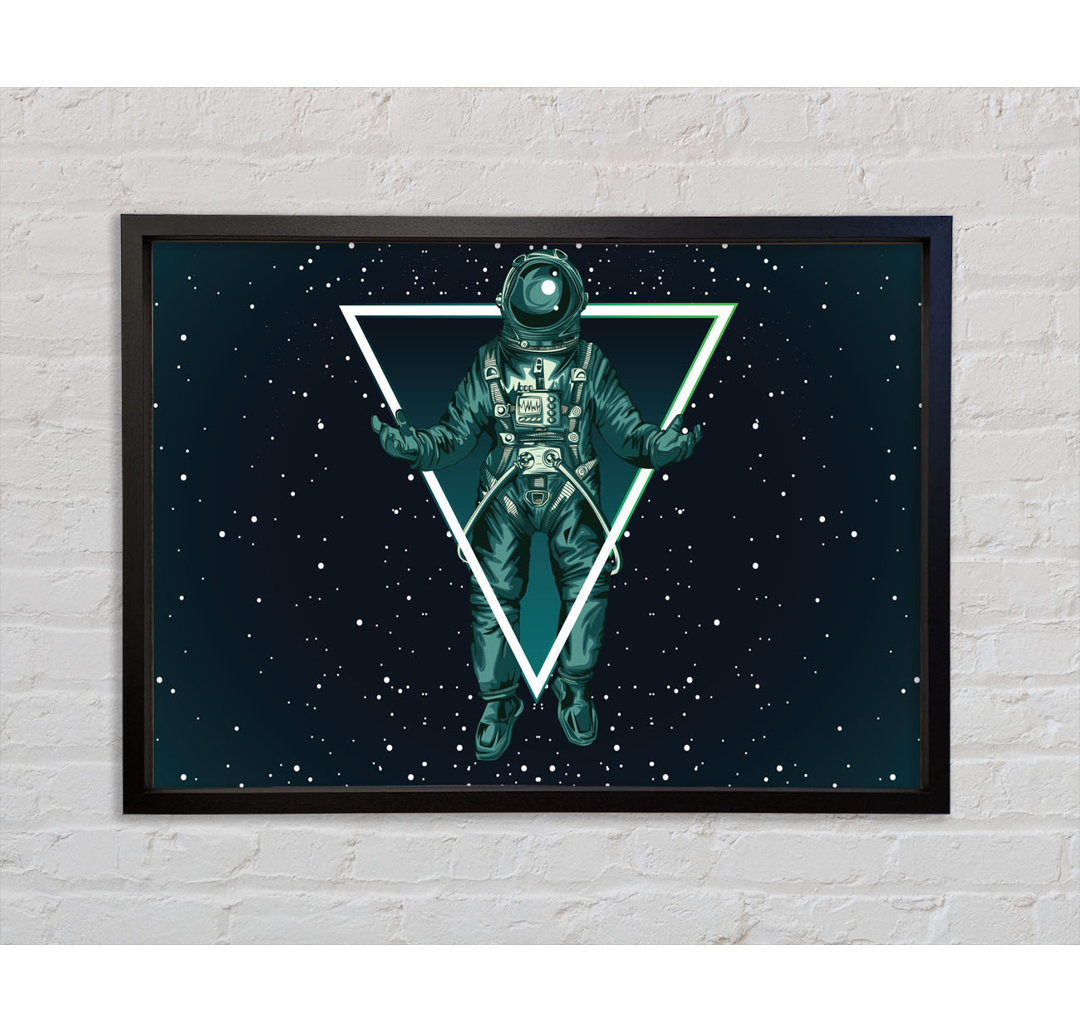 Triangle Space Man - Einzelner Bilderrahmen Kunstdrucke auf Leinwand