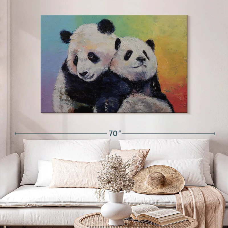 Brampt Panda Hugs, 34" H x 51" W