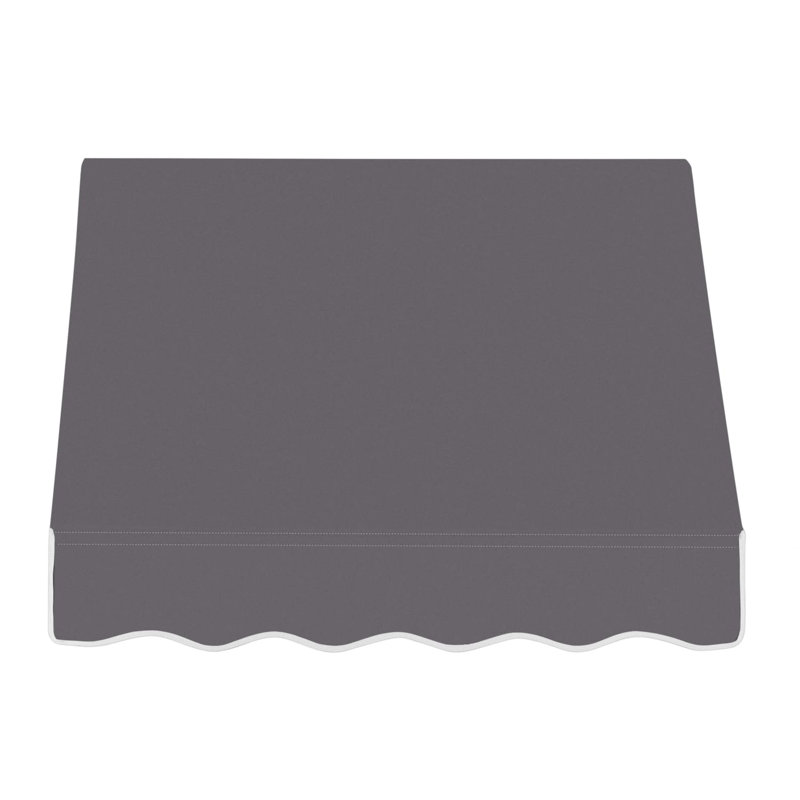 Awntech Dallas Retro Acrylic Fabric Fixed Awning, 31" H x 52.5" W x 24" D, Gunmetal