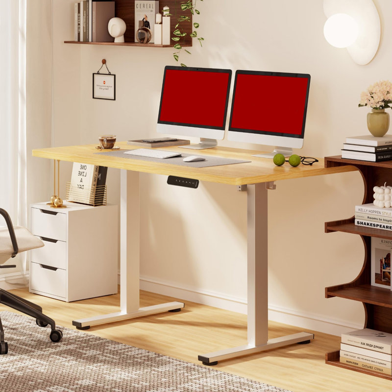 Adjustable Metal Base Computer Desk