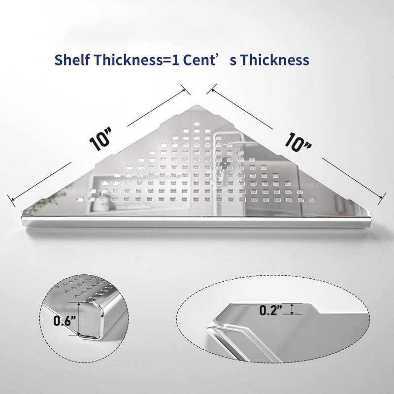 Wall Mounted Required Stainless Steel Shower Shelf