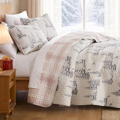 Ensemble de literie réversible à carreaux Frosted Pines de Southshore Fine Linens, en microfibre doublement brossée 110 g/m², comprenant une couette et une taie d'oreiller, pour les fêtes, taille simple/simple XL.