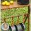 Table de camping pliante portative en hêtre avec crochets et sac de transport pour l'extérieur