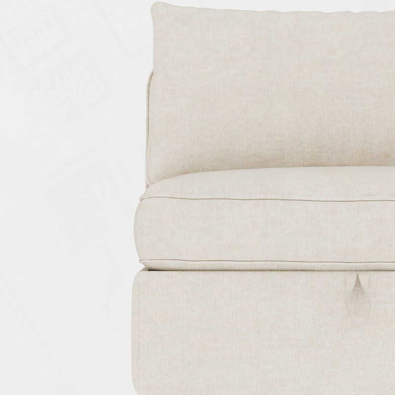 Canapé confortable à 2 places avec causeuse et 2 repose-pieds, Beige