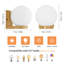 Minimalist 17cm Glass Globe Wooden Base Wall Light