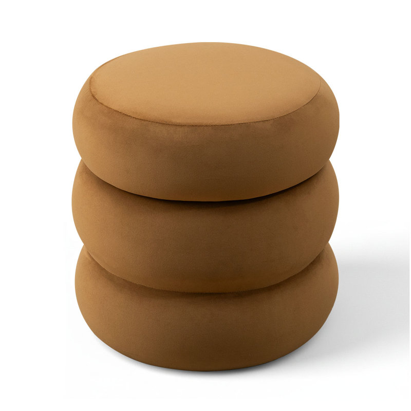 Table d'appoint moderne en velours, table de chevet rembourrée, Chameau