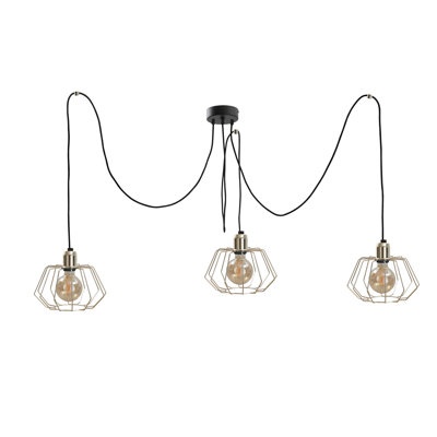Bolanos 3 - Light Gold Geometric Pendant