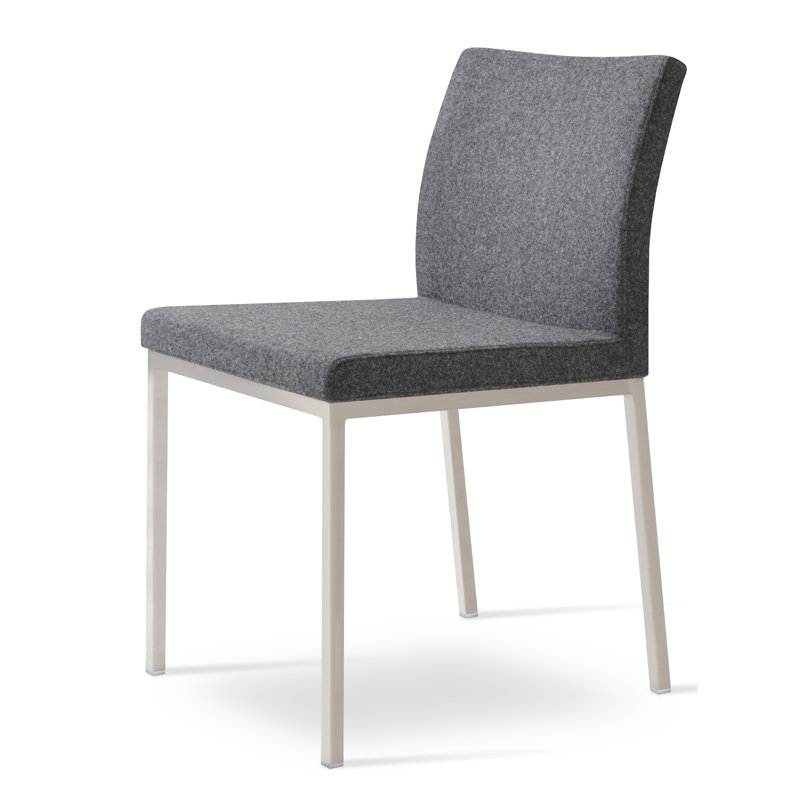 Aria Metal Side Chair, Chrome, PPM Black