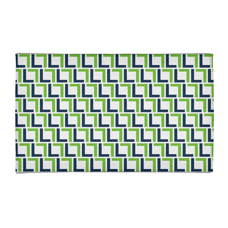 Geometric Indoor Rug, Rectangle 2' x 3'