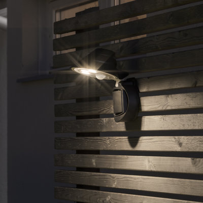 Prato Black 3 - Bulb Battery Powered Integrated LED Outdoor Armed Sconce