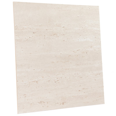 Carreau de porcelaine pour plancher et mur 23-1 / 2 po x 23-1 / 2 Fusione Travertino