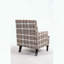 Chaise d'appoint rembourrée - tissu de lin et garniture cloutée