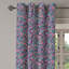 Rideau décoratif à œillets abstrait à 2 panneaux, 50 po x 63 po, bleu ardoise fuchsia abstrait-106354501