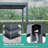 Aluminum Patio Pergola with Adjustable Rainproof Louvers-110414880