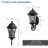 1-Pack Vintage Wall-Mounted Outdoor Lantern Light – Elegant Black Metal Sconce For Porch, Patio, And Garden Lighting (Bulb Not Included)