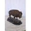 Statue de bison debout en bronze, sculpture Buffalo American avec base en marbre, L 11 po x l 6 po x H 8 po