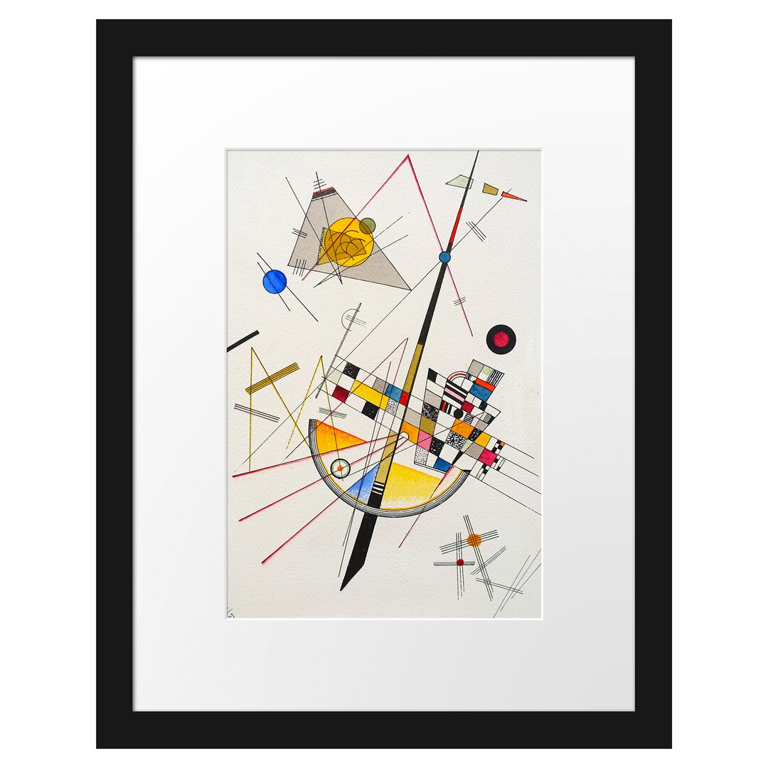 Wassily Kandinsky - Delikate Spannung  - Im Bilderrahmen Mit Galerie-Passepartout