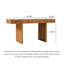 Bureau d'écriture en bois massif de style Mid-Century avec 3 tiroirs-30662183
