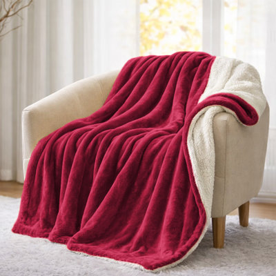 Jeté épais réversible en molleton Sherpa Oxford Homeware