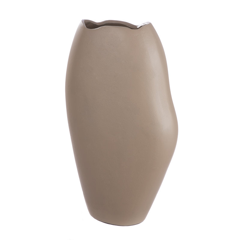 Bernalee Handmade Aluminum Table Vase, Beige