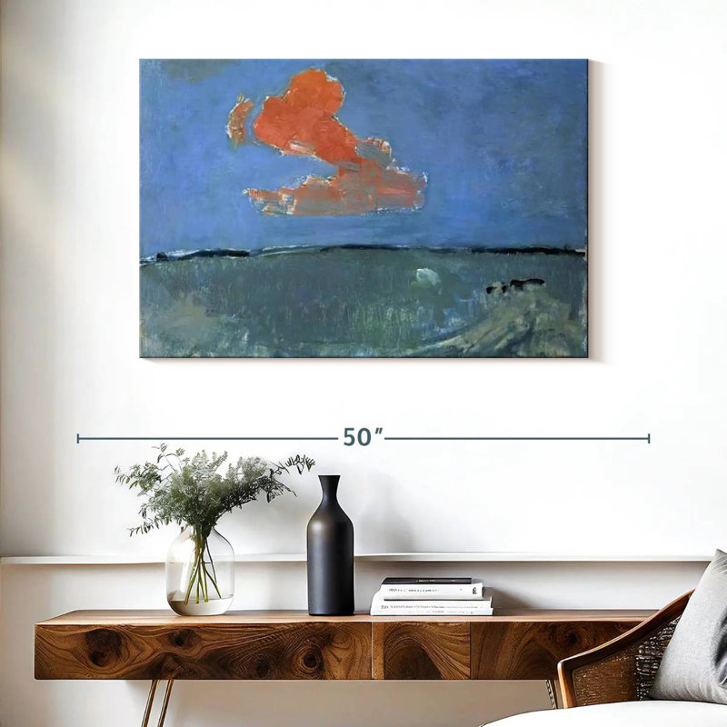 Avery, le nuage rouge, H 26 po x l 39 po