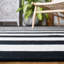 Tapis rayé noir / ivoire en coton tissé à la main Brookvale-1312937807