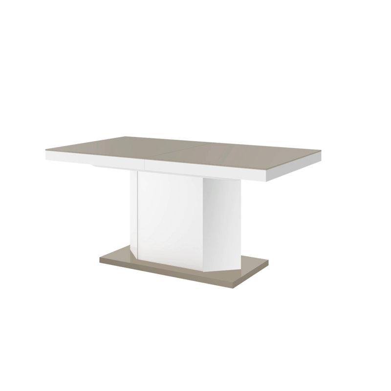 Chimaobim Extendable Dining Table, Cappuccino Gloss/White Gloss