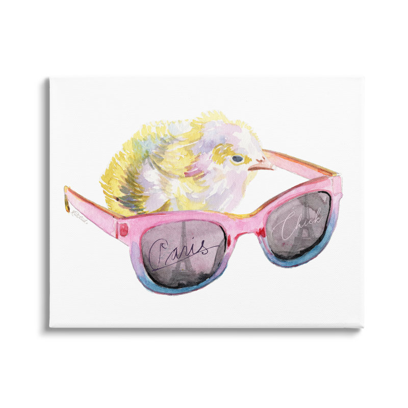 «Paris Chick Glam Pink» par Jennifer Redstreake - peinture sur toile tendue, H 16 po x l 20 po x P 1,5 po, Toile tendue