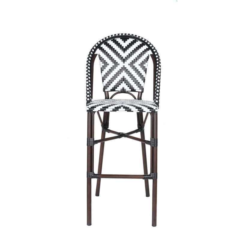 Aluminum Woven Bistro Barstool