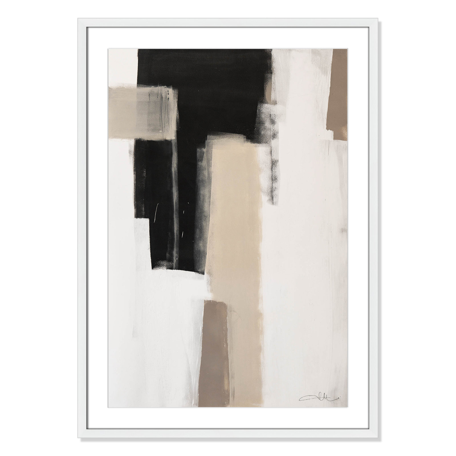 Earth Scapes I Print, 35.5" H x 25.5" W x 1.25" D, White Matted Picture Framed