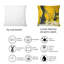 Jaune, jaune, noir, blanc, liquide, art, VII, moderne, imprimé, coussin décoratif-1325845929