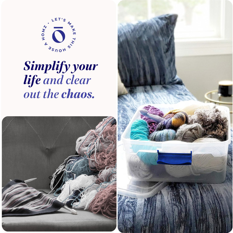 Homz Plastic Storage Tub & Tote