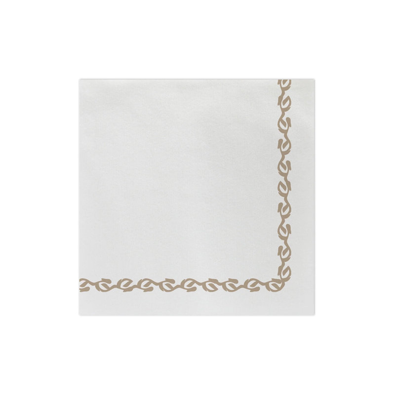 Papersoft Napkins Florentine Dinner Napkins, White/Linen