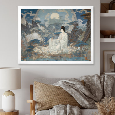 " Buddha In Meditational Abode Retro Illustration "