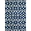 Tapis intérieur / extérieur à motif géométrique bleu Yepez-1427958561