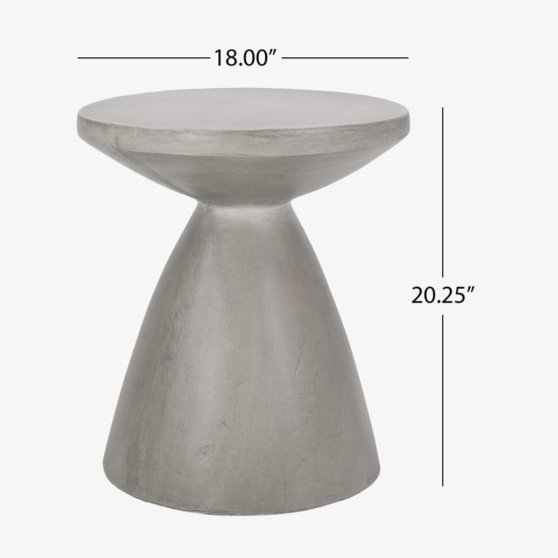 Table d'appoint Sayle, Gris