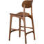 Tabouret de bar en bois avec finition brune