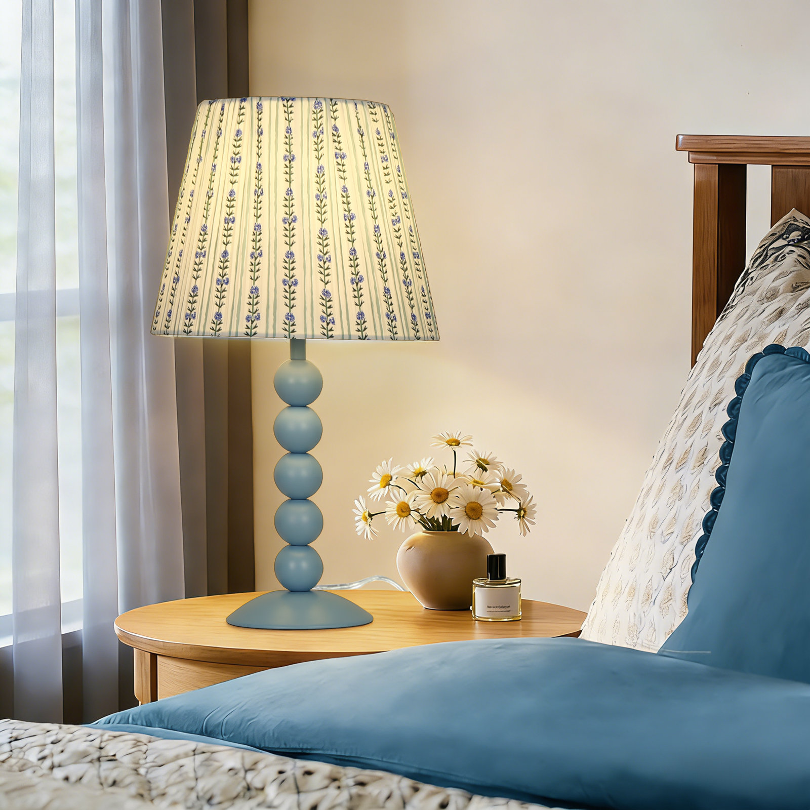Dimmable Table Lamp, Gray-Blue