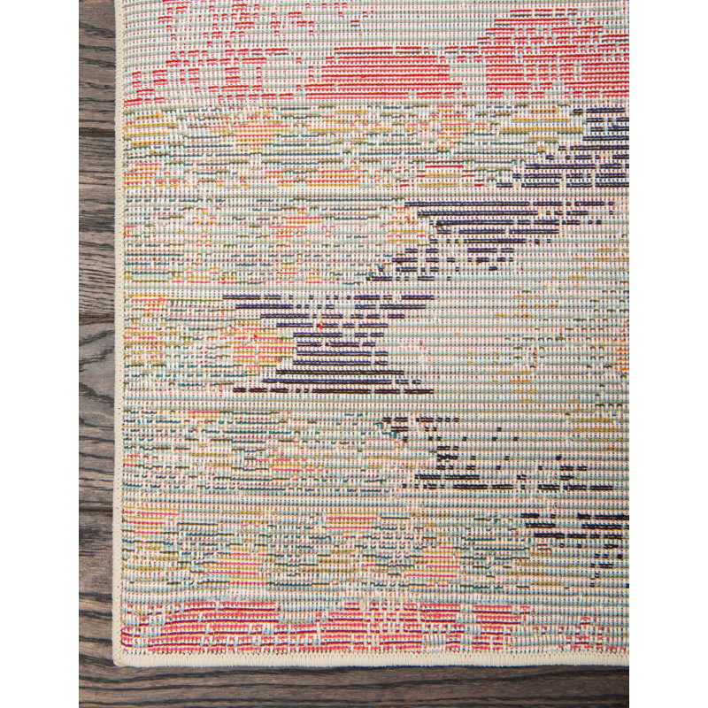 Newburyport Washable Geometric Indoor Rug, Runner 2'7" x 12'