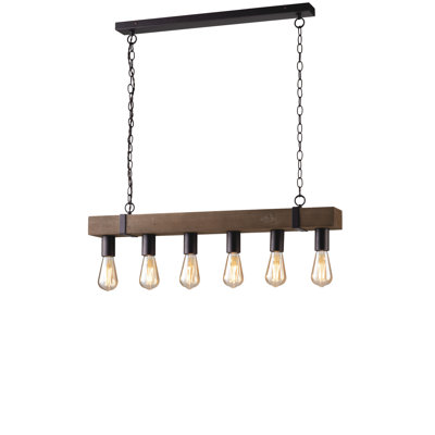 Hillier 6 - Light Brown Kitchen Island Pendant