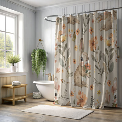 Hippie Bunny - Premium Shower Curtain 36