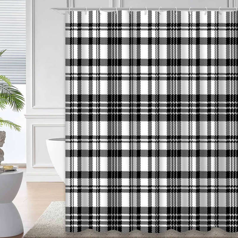 Rideau de douche Tartan, L 72 po x l 72 po