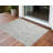 3' X 5' Gray and Ivory Geometric Washable Non Skid Indoor Outdoor Area Rug