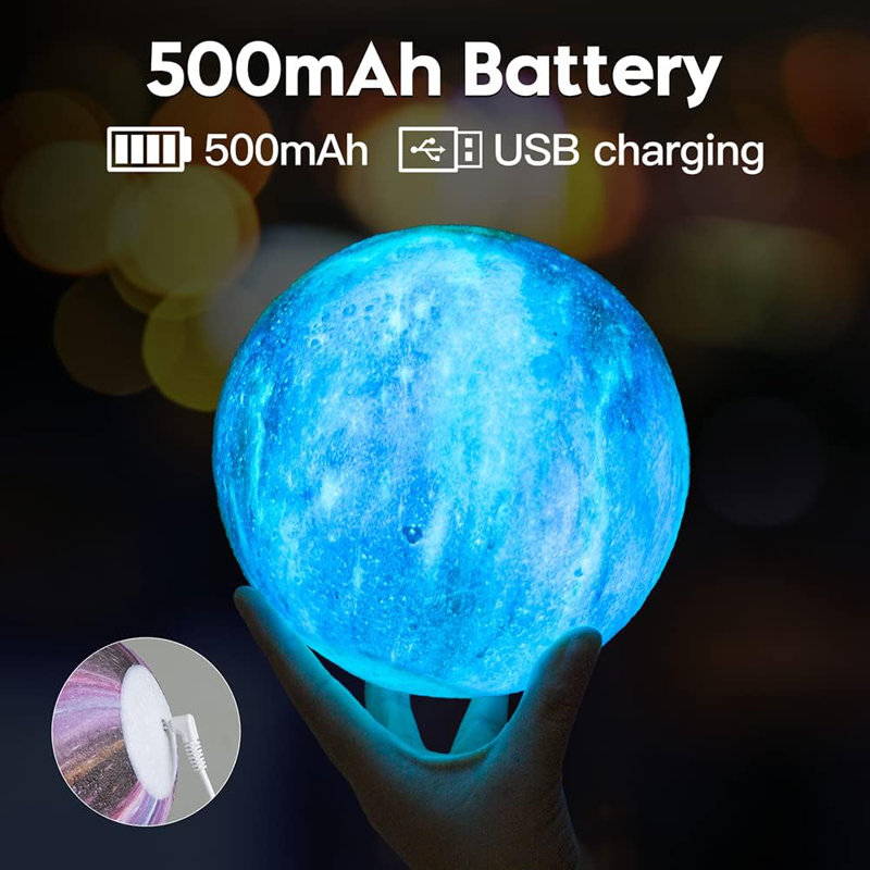 Lune lampe galaxie 5,9 pouces 16 couleurs DEL 3D