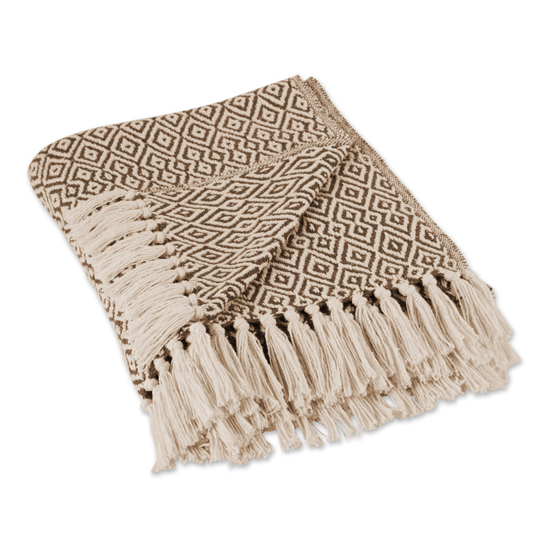  Jeté double en coton, Brun