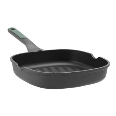 Outset 76375 Shrimp Cast Iron Grill and Serving Pan , Black