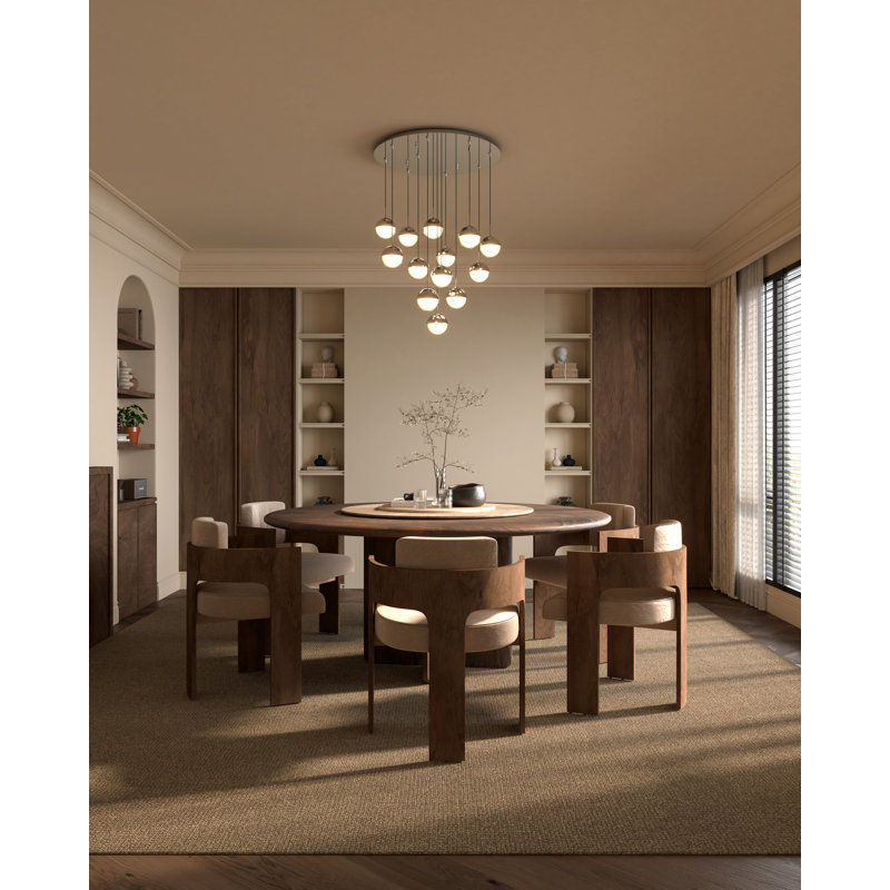 Pluto LED Pendant, Chrome, 13 Lights, 108 W