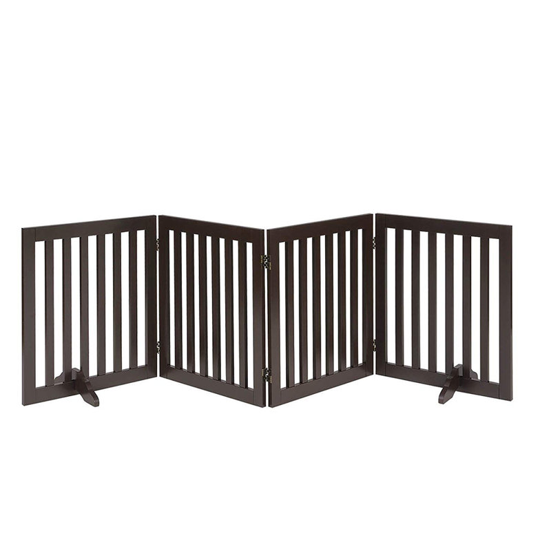 Ignacio Wood Free Standing Pet Gate with a Pair of Support Feet